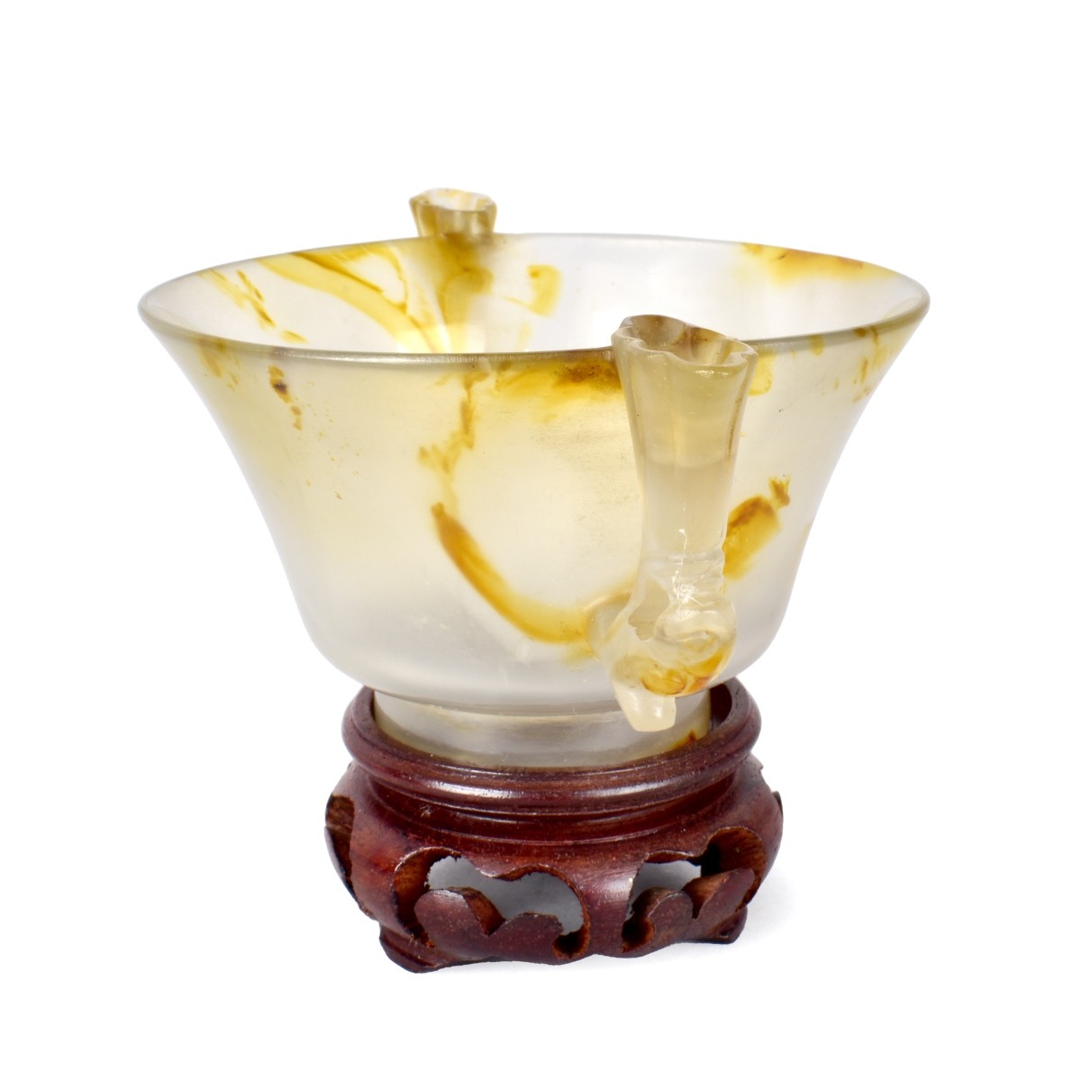 Chinese Agate Cup with Handles