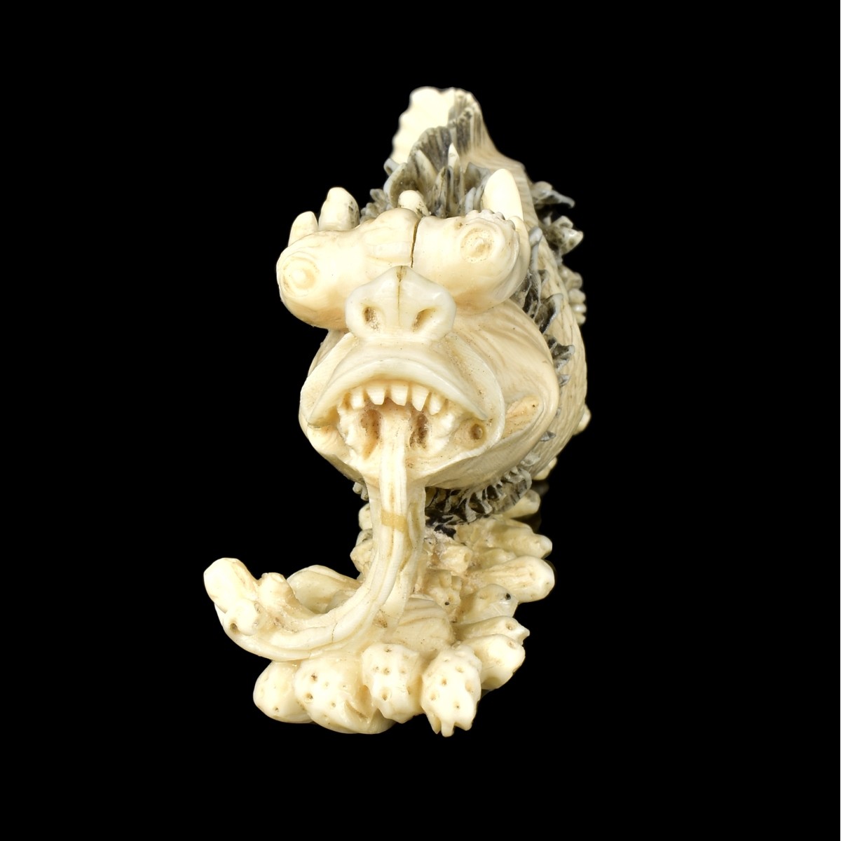Antique Japanese Dragon Fish Figurine