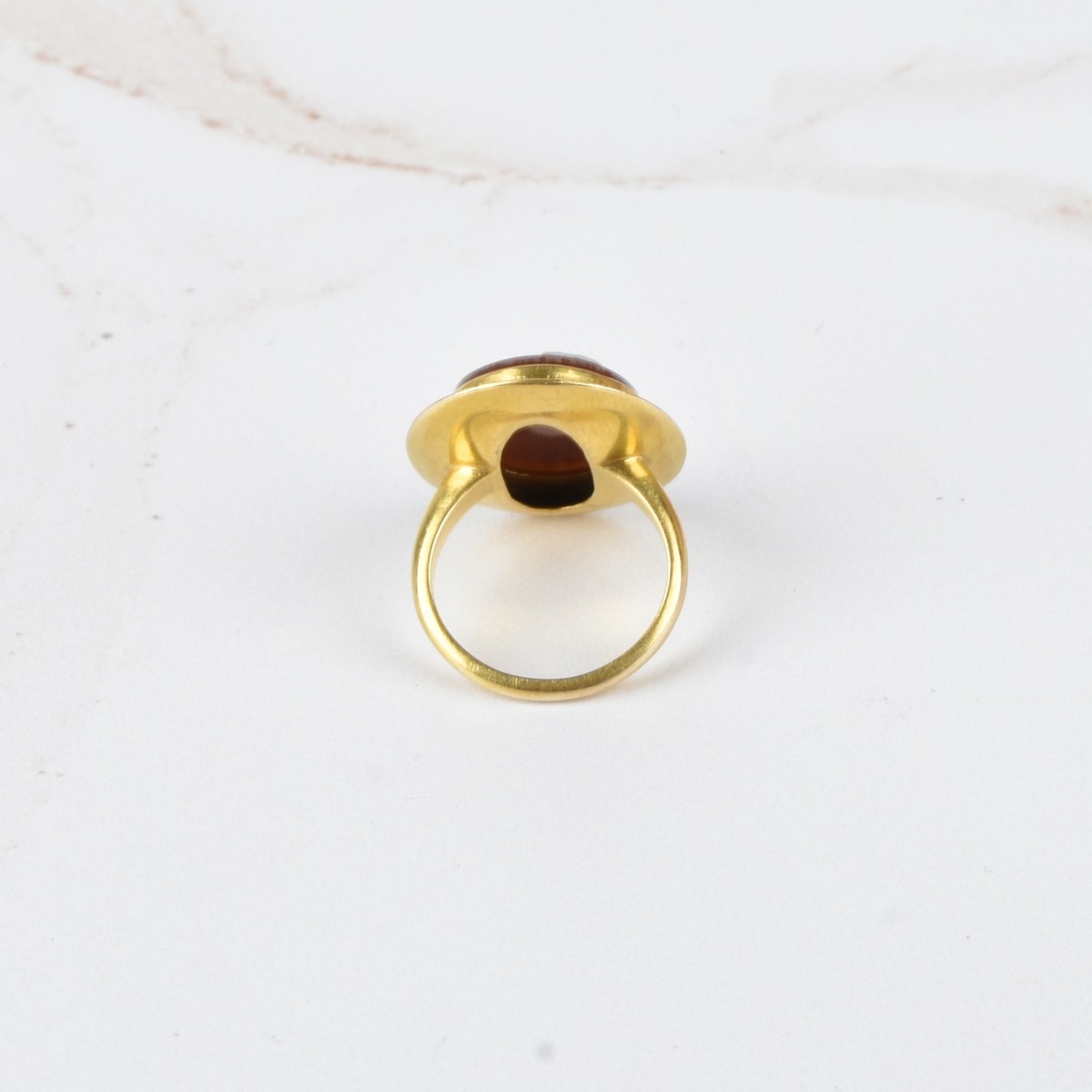 Antique Agate and 14K Ring