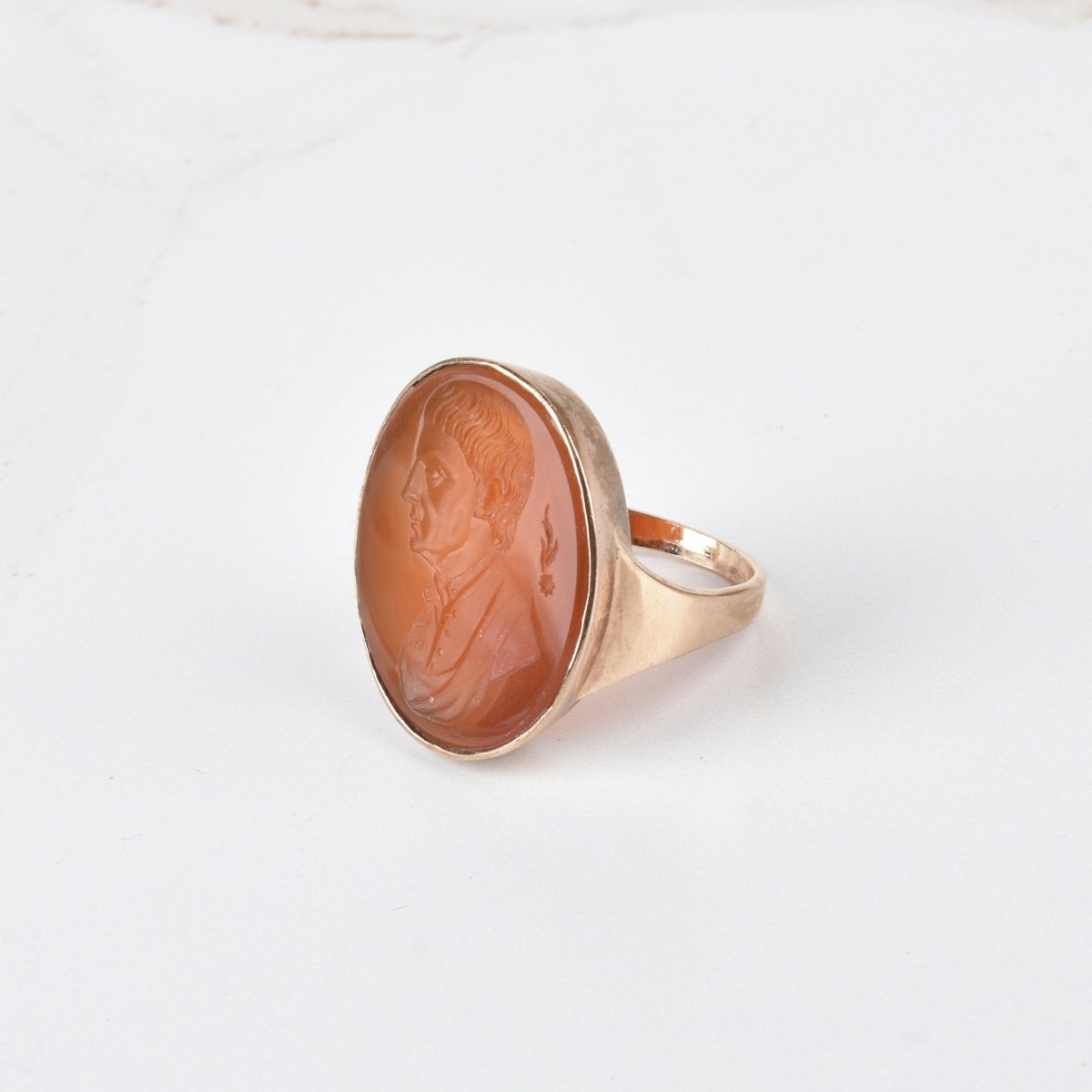 Antique Carnelian and 10K Ring