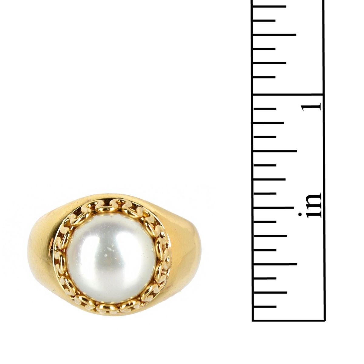 Tiffany & Co Pearl and 18K Ring