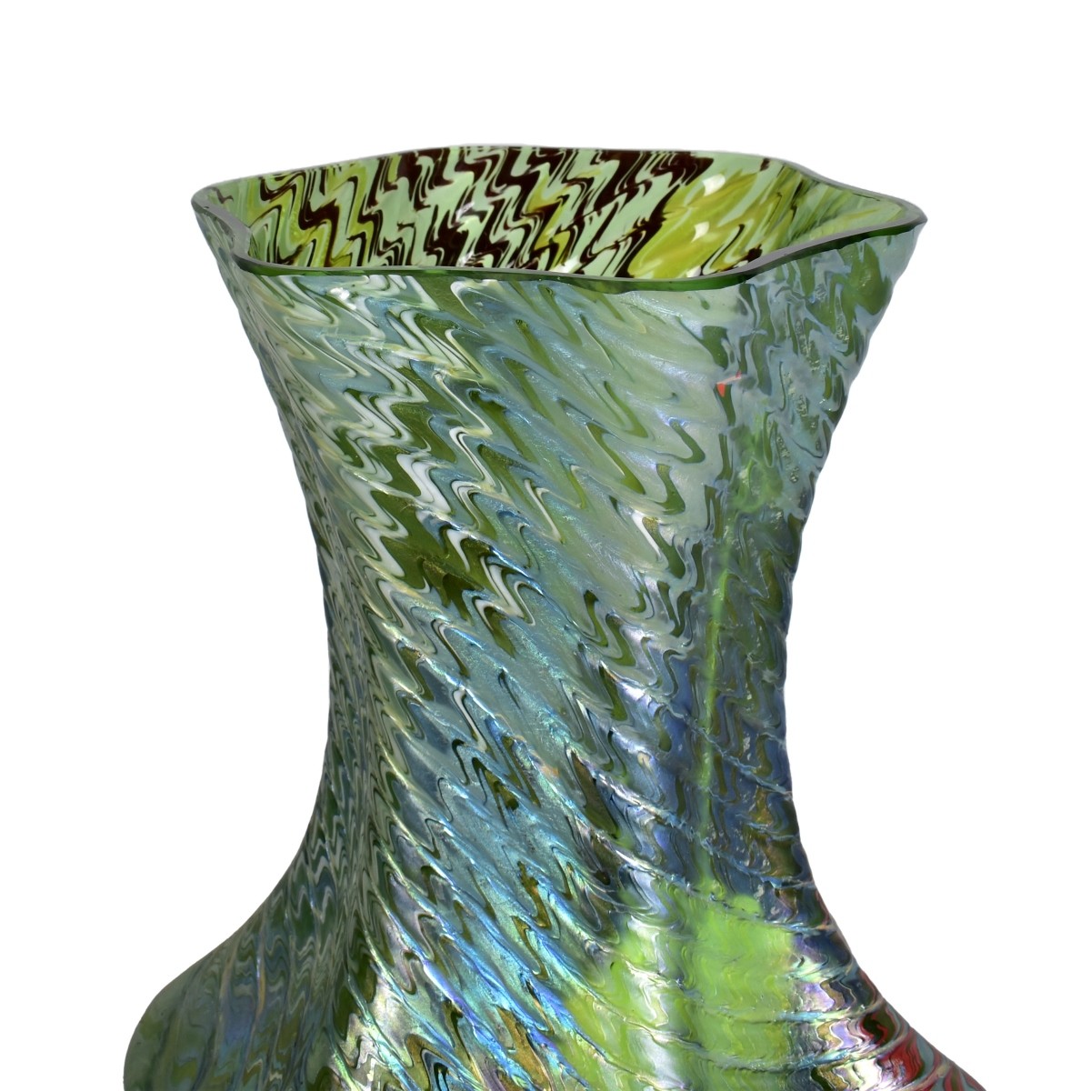 Loetz Style Glass Vase