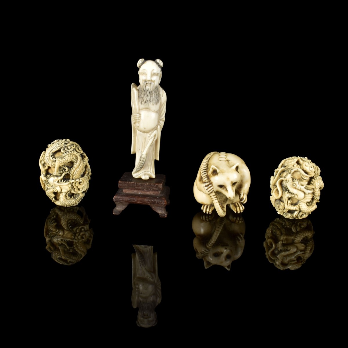 Antique Asian Carved Figurines