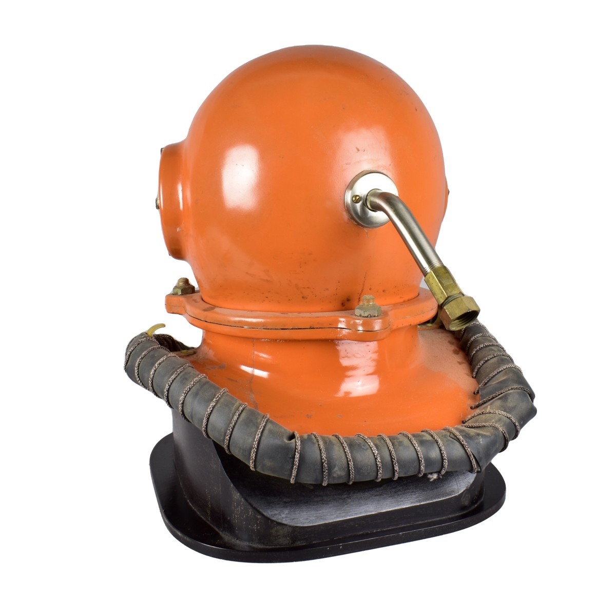 Vintage Orange Diving Helmet