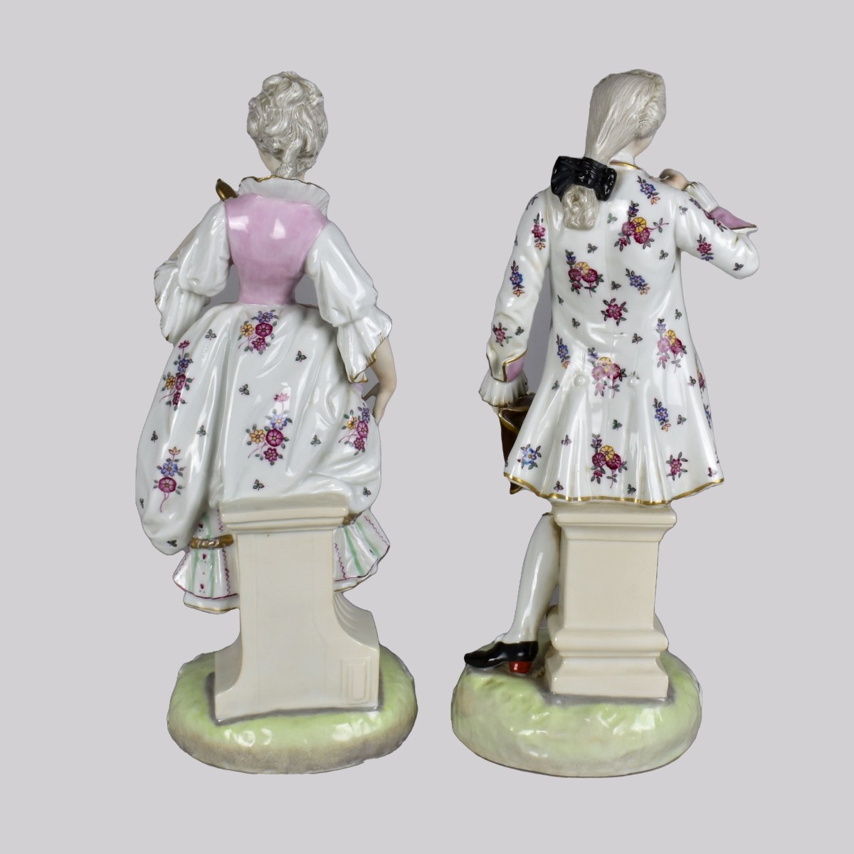 Vintage Dresden style Porcelain Lamps