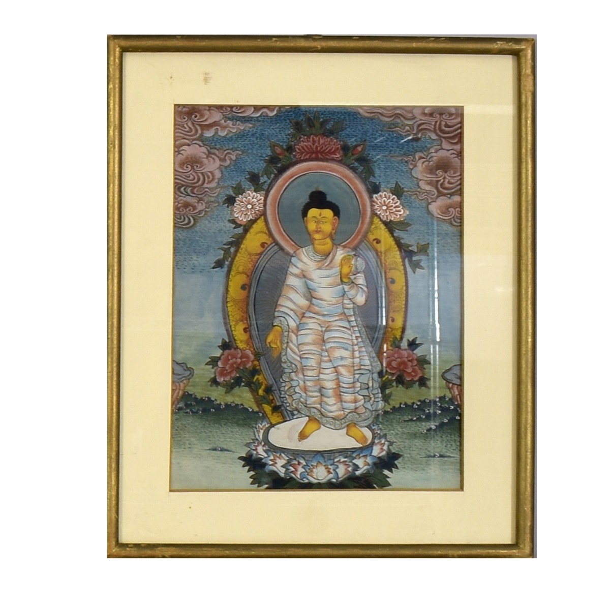 Four Framed Buddhist Thangka Paintings