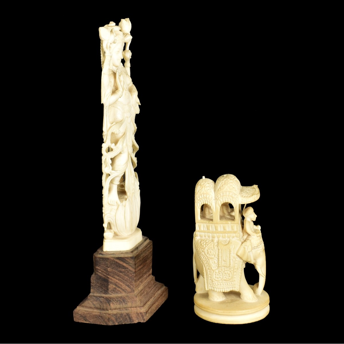 Two Indian Carved Figurines