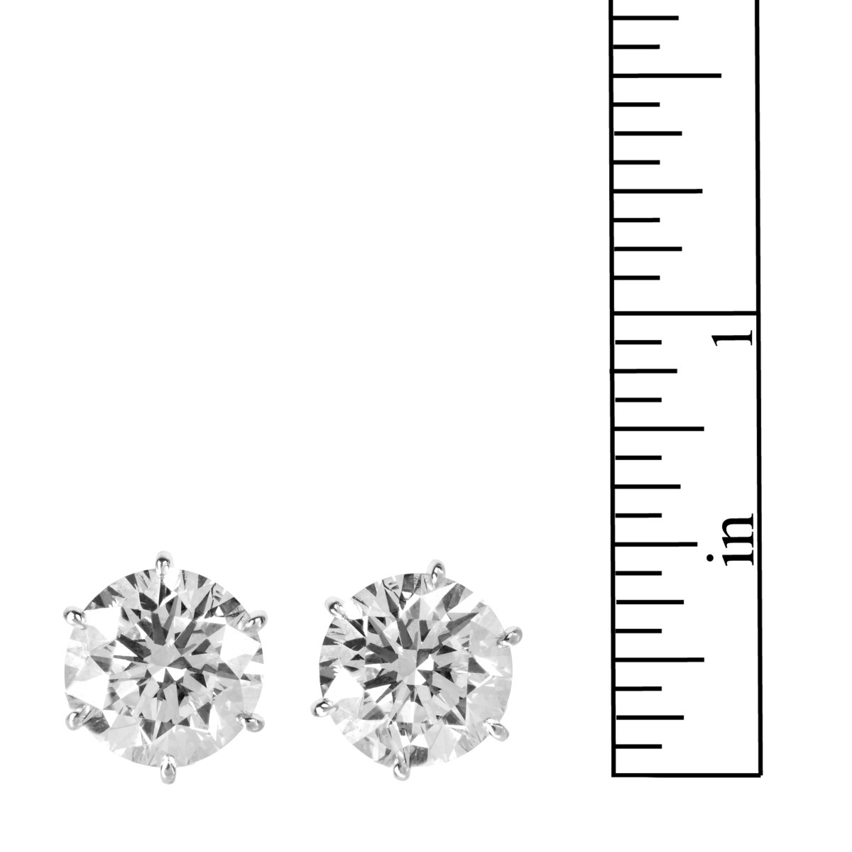 GIA 10.03ct TW Diamond Ear Studs