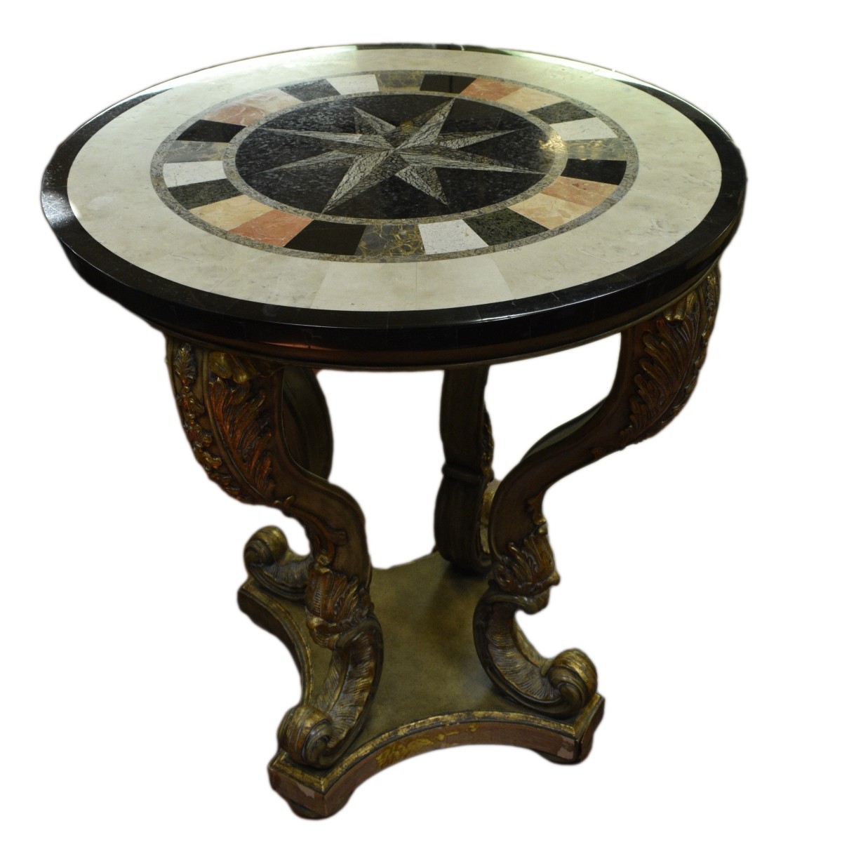 Neoclassical Style Pietra Dura Marble Center Table