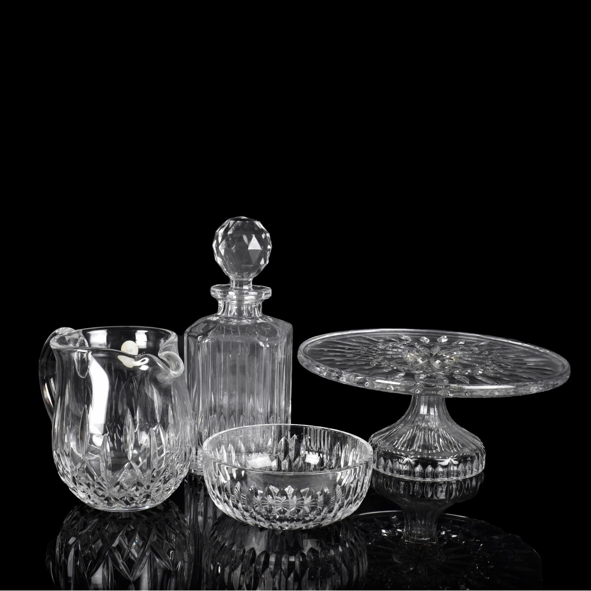 Four Vintage Crystal Tableware