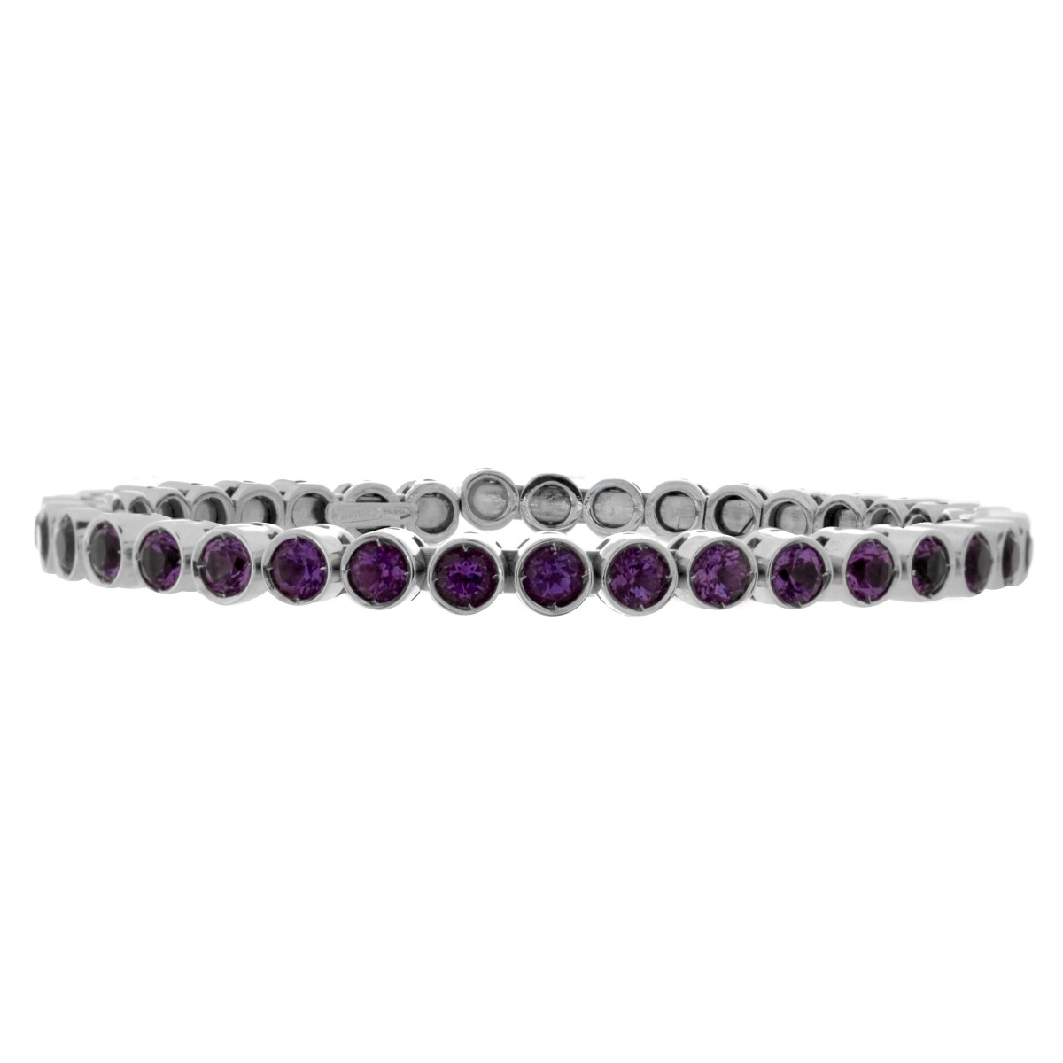 Amethyst and 18K Bangle