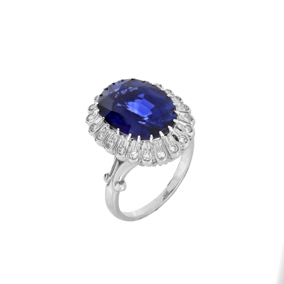 Sapphire, Diamond and 18K Ring