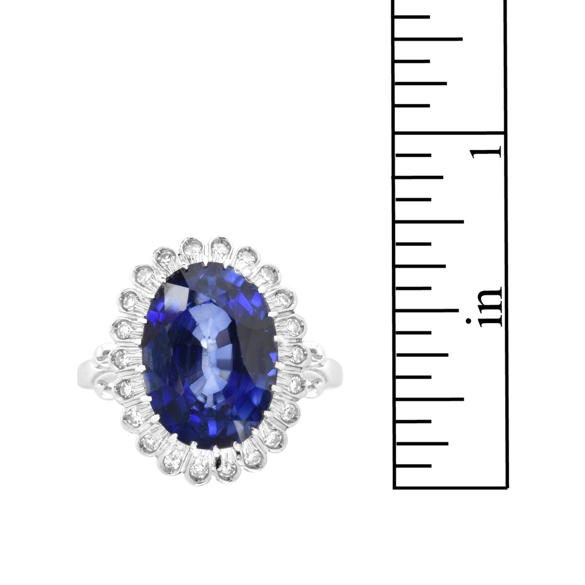 Sapphire, Diamond and 18K Ring