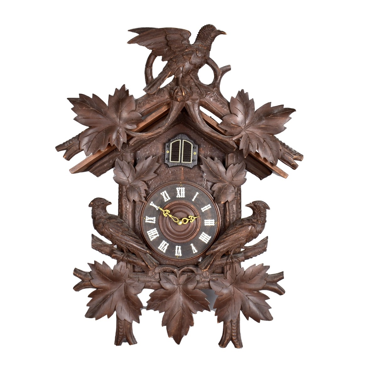 Vintage Carved Black Forest Clock