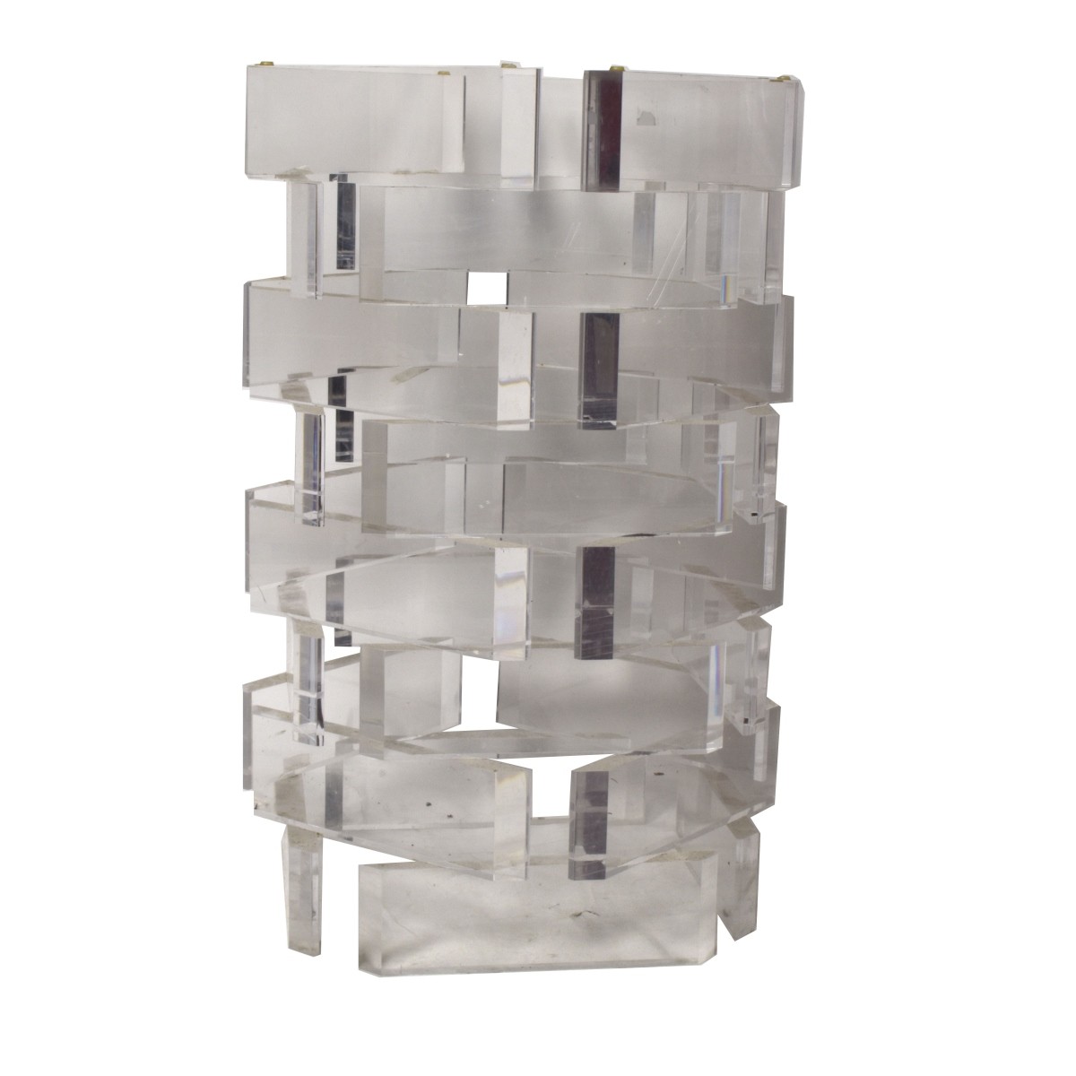 Mid Century Modern Lucite Stacked Pedestal