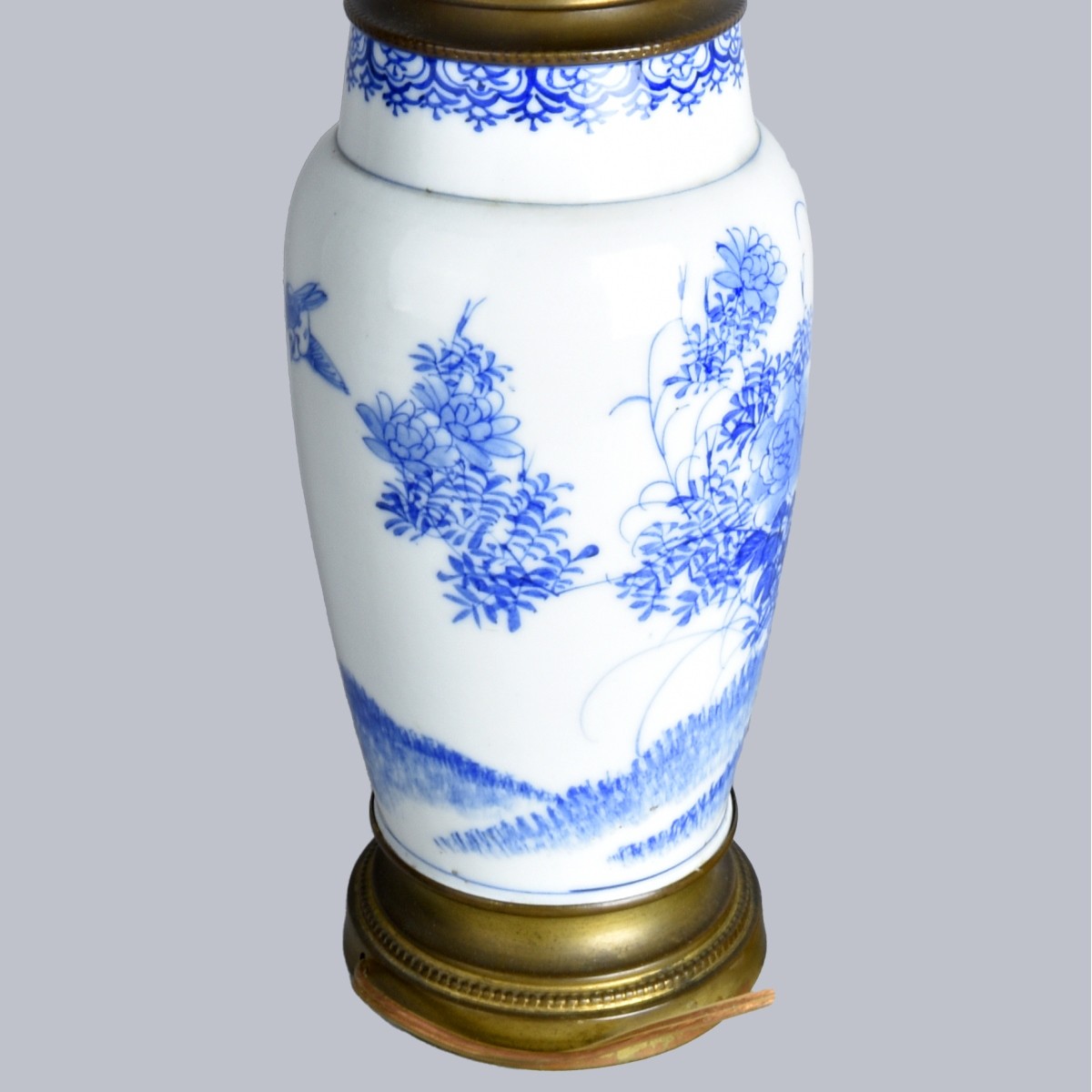 Blue and White Chinese Vase Mounted as a Lamp