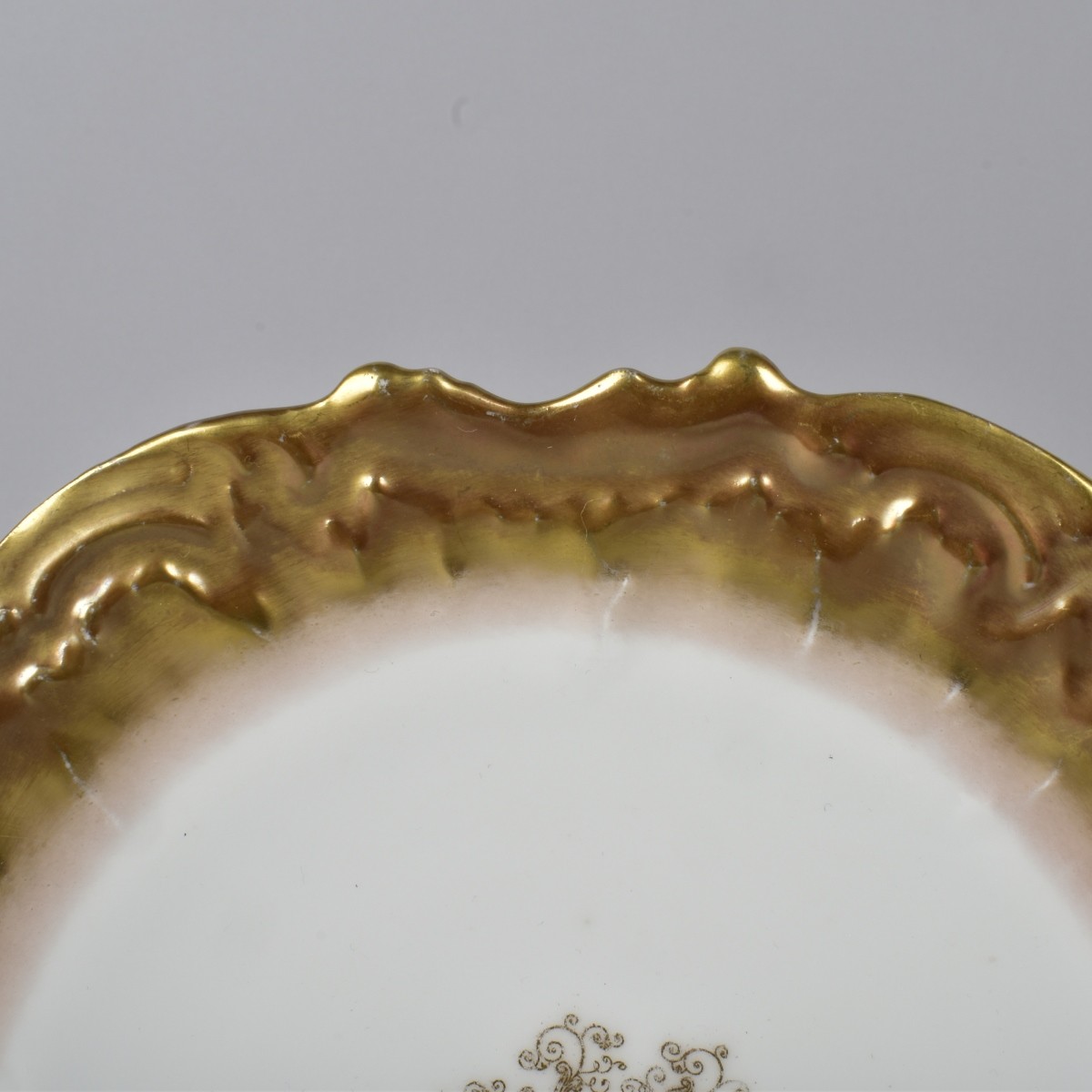 Seven LS&L Limoges Gold Boarder Plates