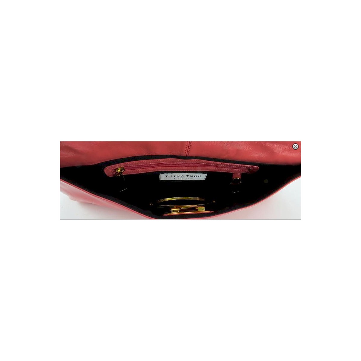 Trina Turk Hot Pink Leather Clutch