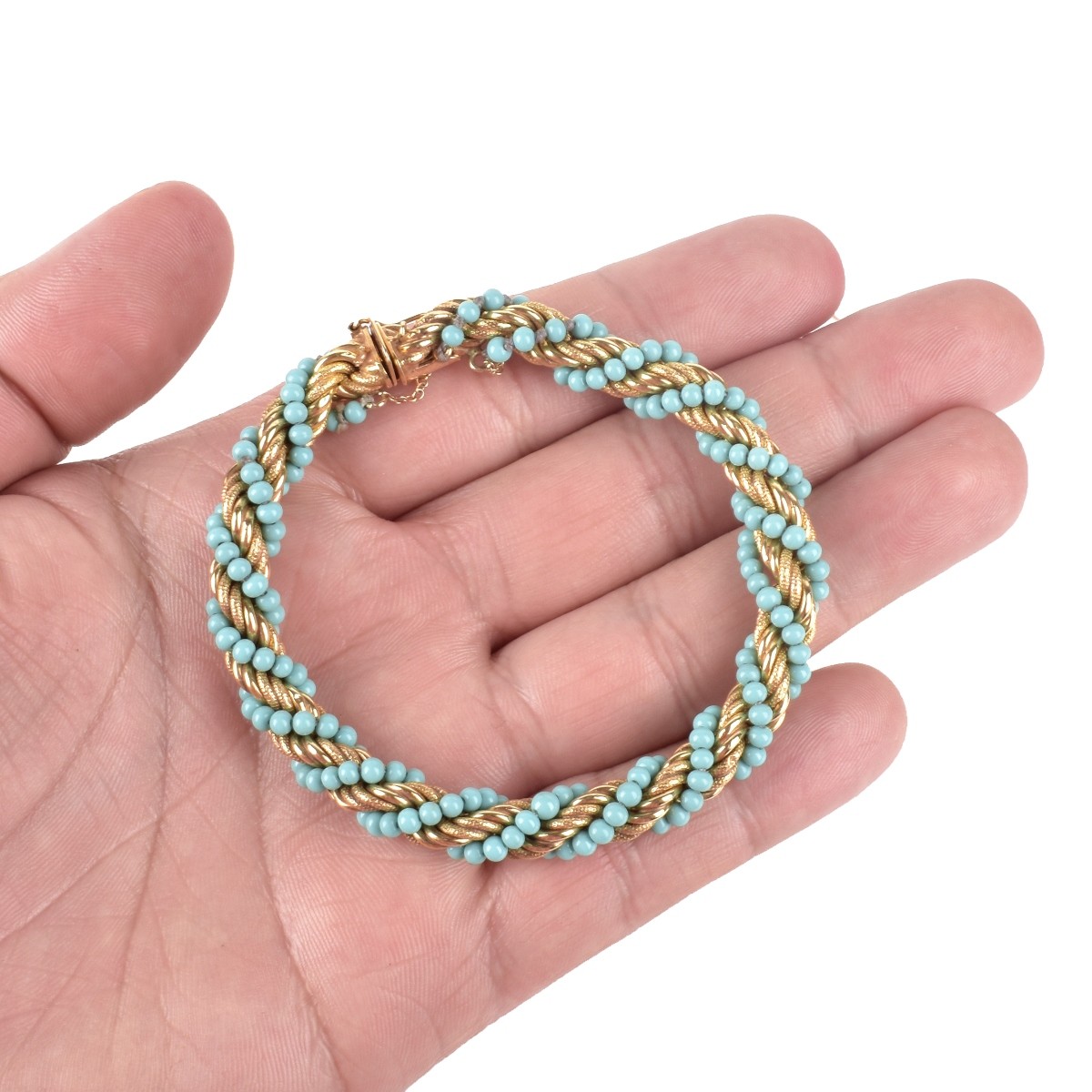 Turquoise and 18K Bracelet