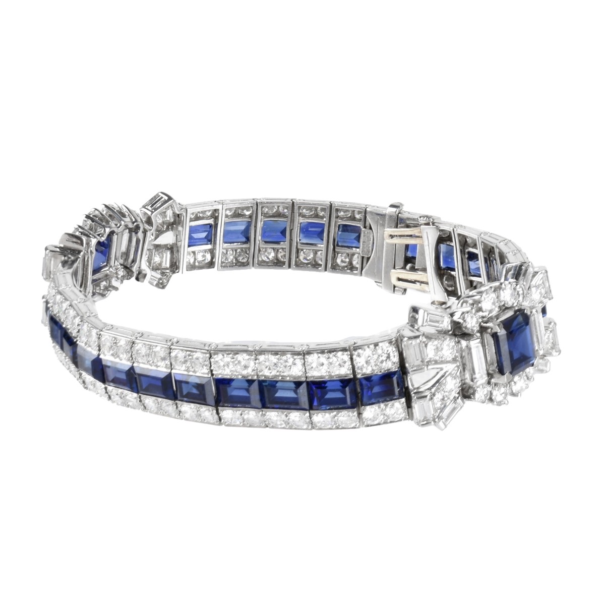 Oscar Heyman Diamond and Sapphire Bracelet