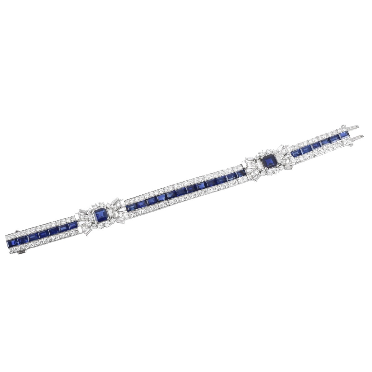 Oscar Heyman Diamond and Sapphire Bracelet