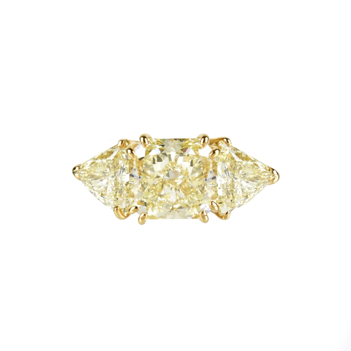 8.11ct Fancy Light Yellow Diamond Ring