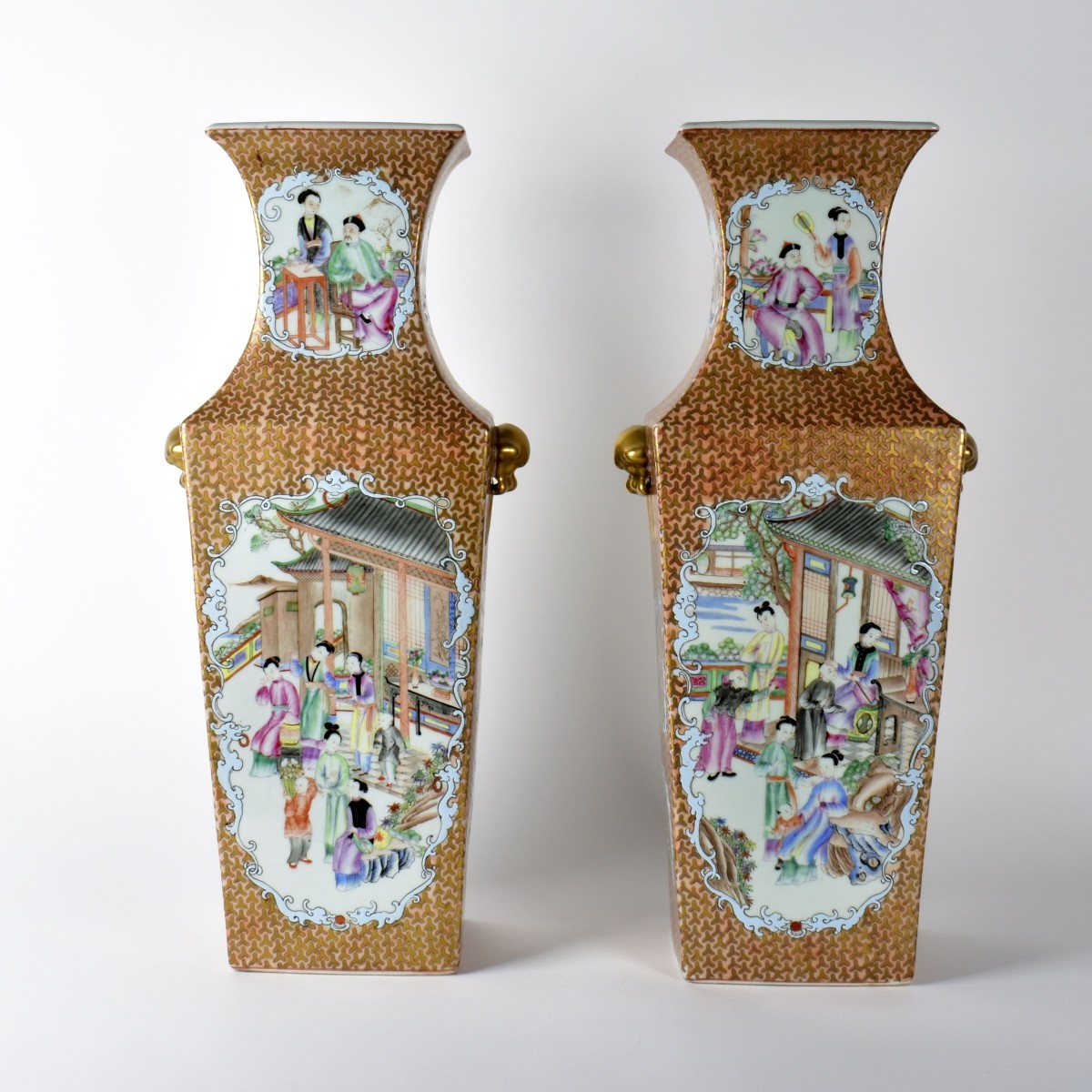 Pair of Chinese Export Porcelain Vases