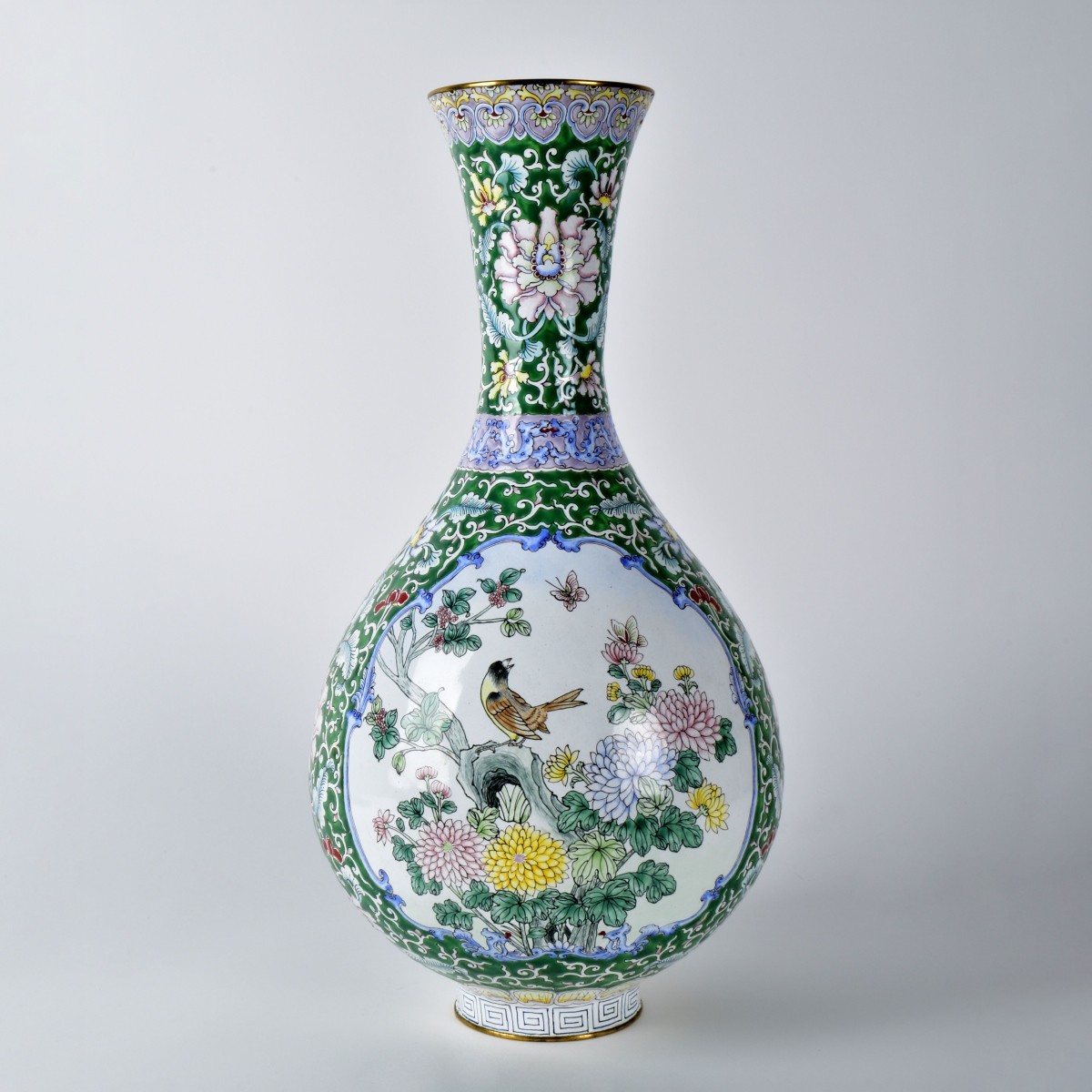 Large Chinese Enamel Vase