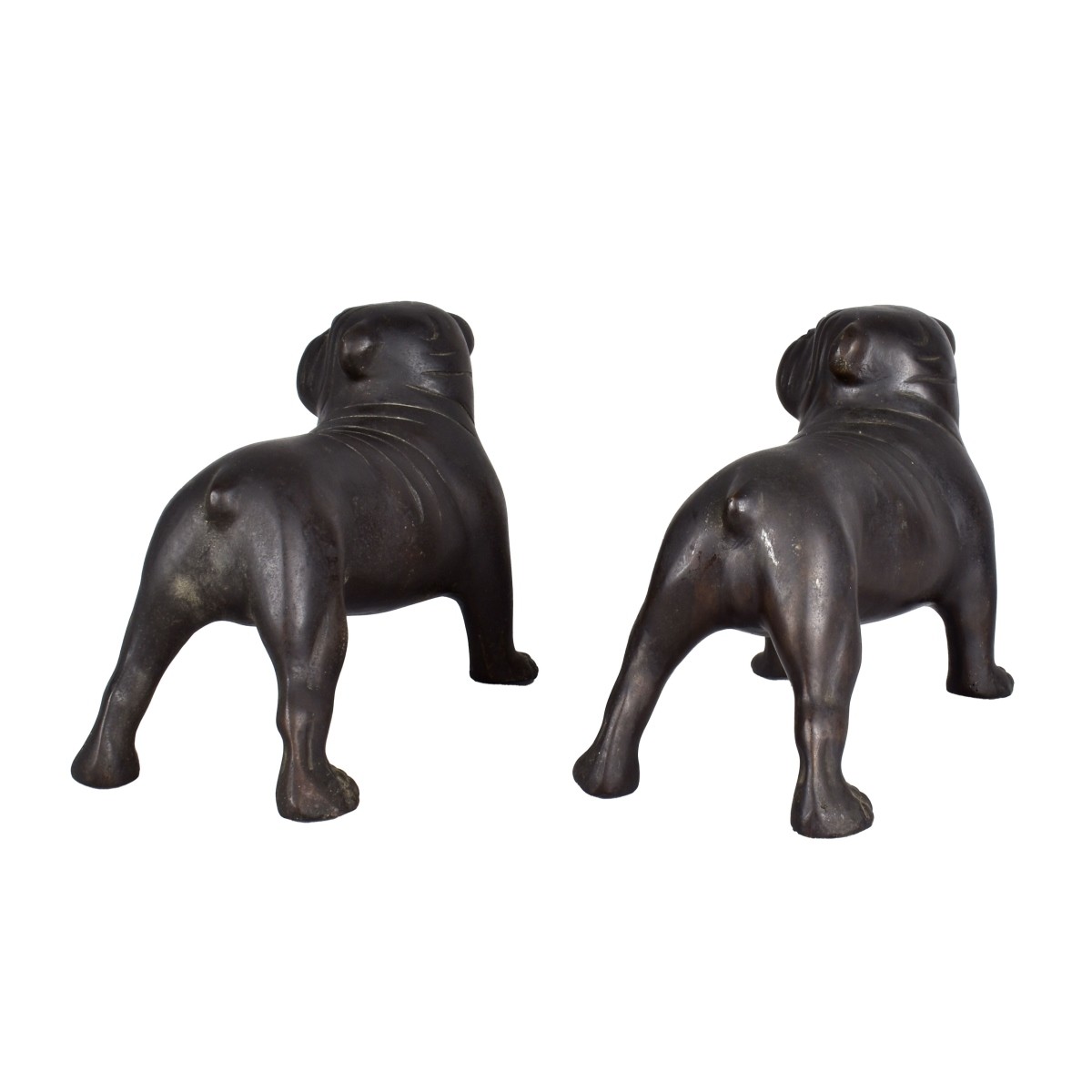 Two Bronze Bulldog Sculptures