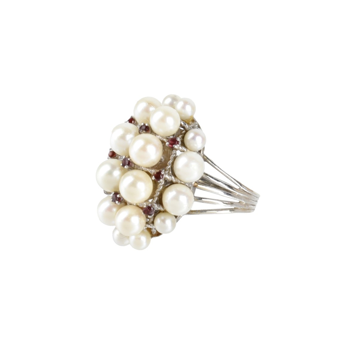Pearl, Ruby and 18K Ring