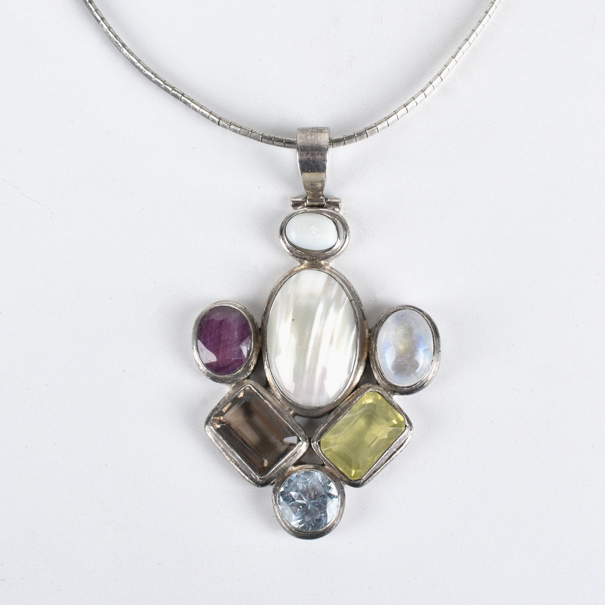 Gemstone and Sterling Necklace
