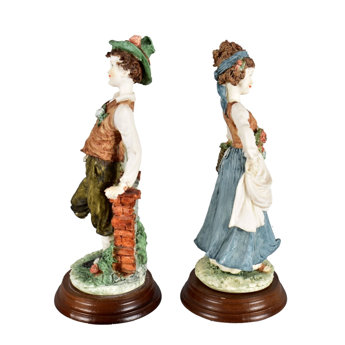 Pair of Capodimonte Porcelain Figurines