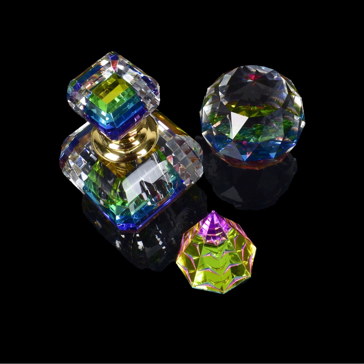 Three Swarvoski Crystal Table Items