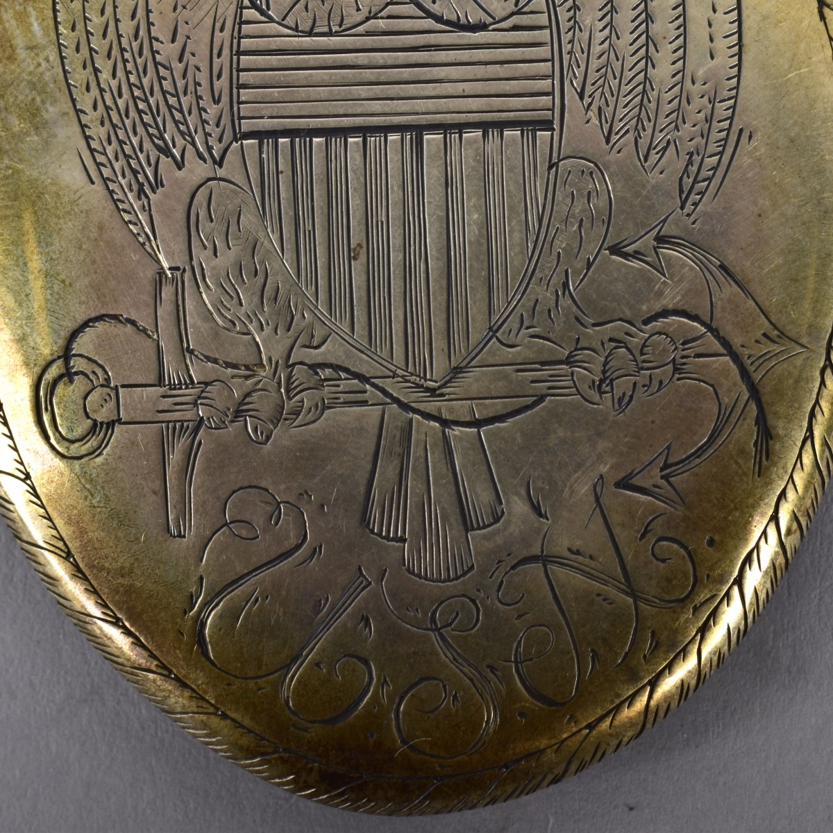 Antique American Officer's Shoulder Belt Plate