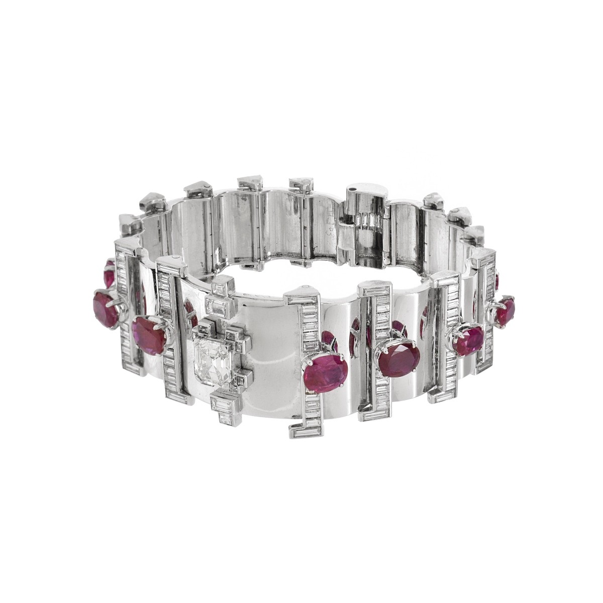 Diamond, Burma Ruby and 18K Bracelet
