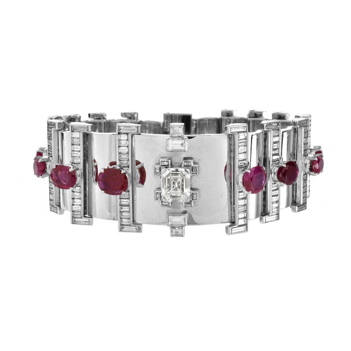 Diamond, Burma Ruby and 18K Bracelet