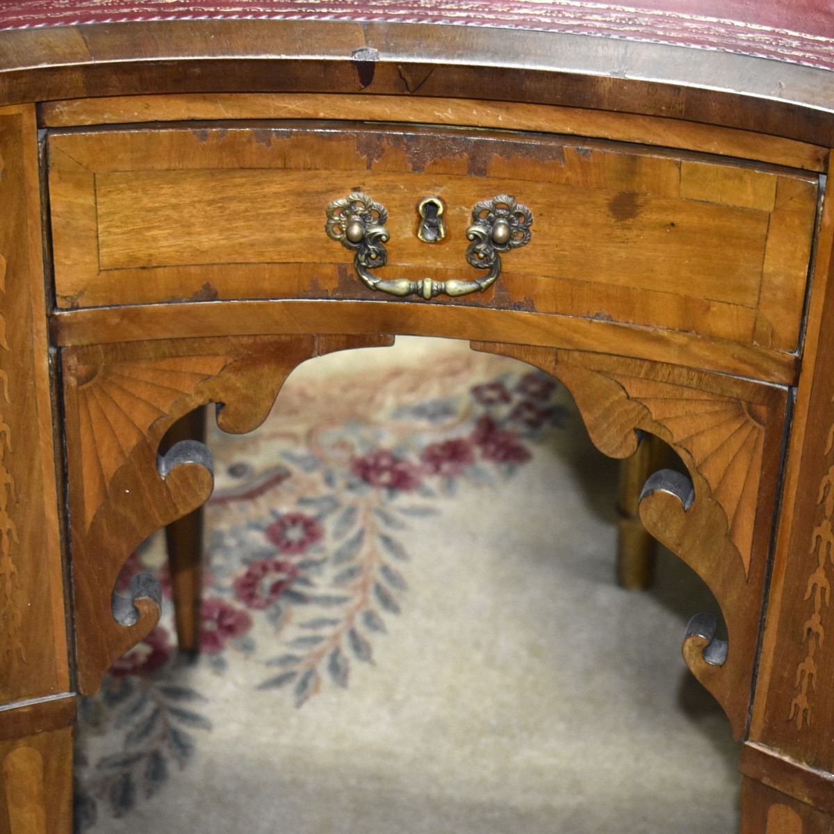Antique Victorian Kidney Shaped Desk