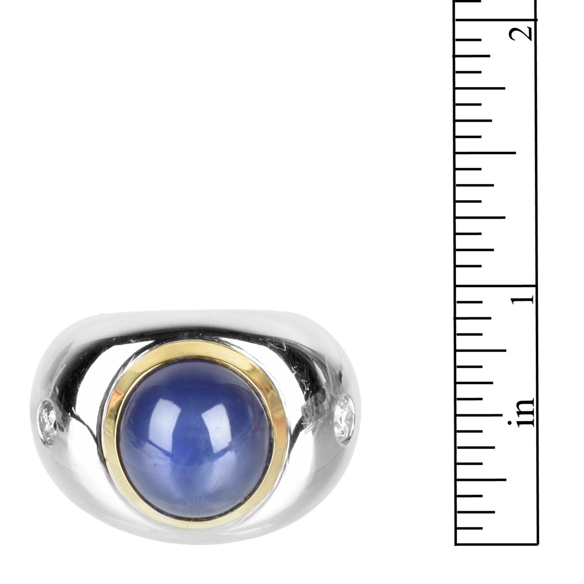 Garrard Sapphire, Diamond and 18K Ring