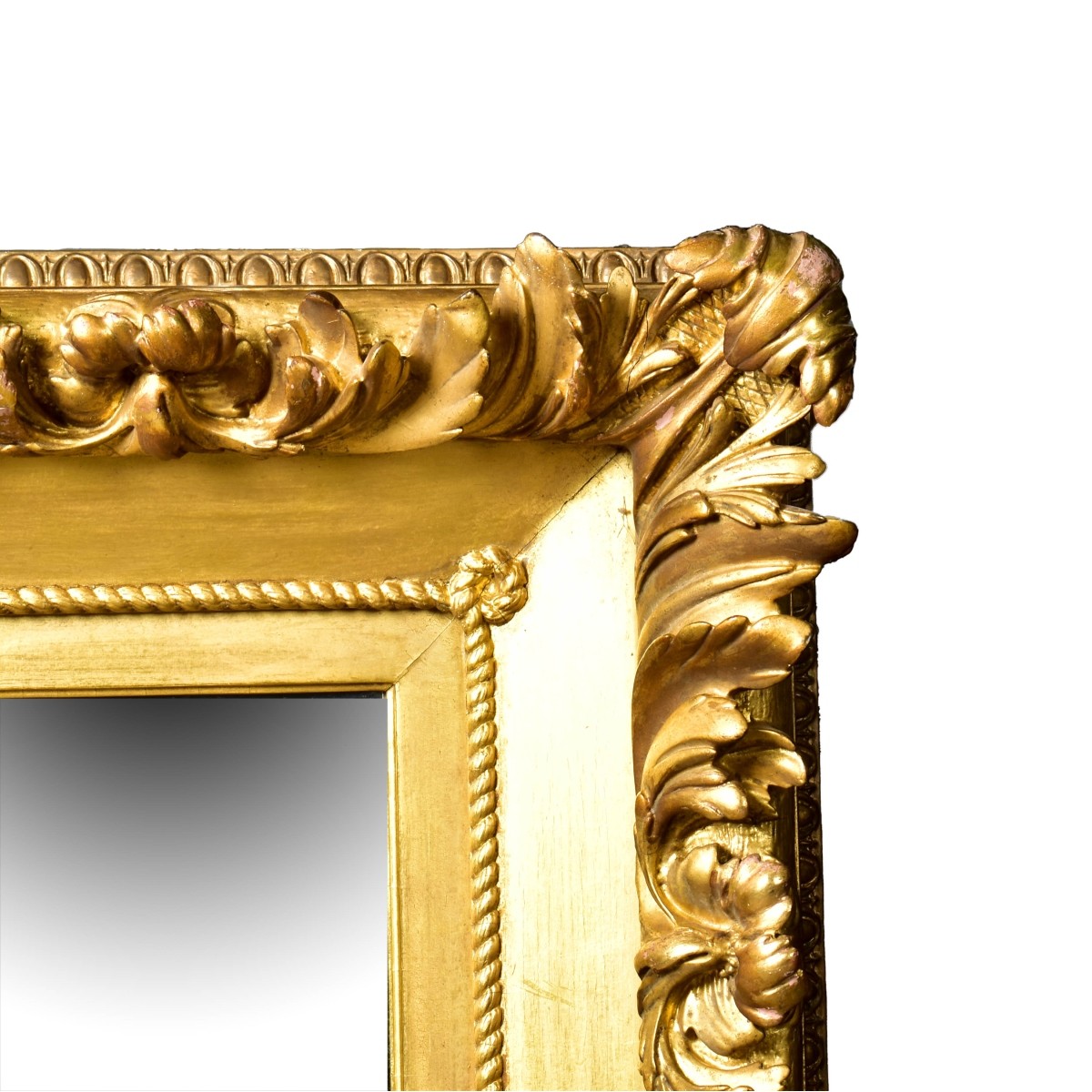 Antique Heavy Gilt Carved Wood Hall Mirror