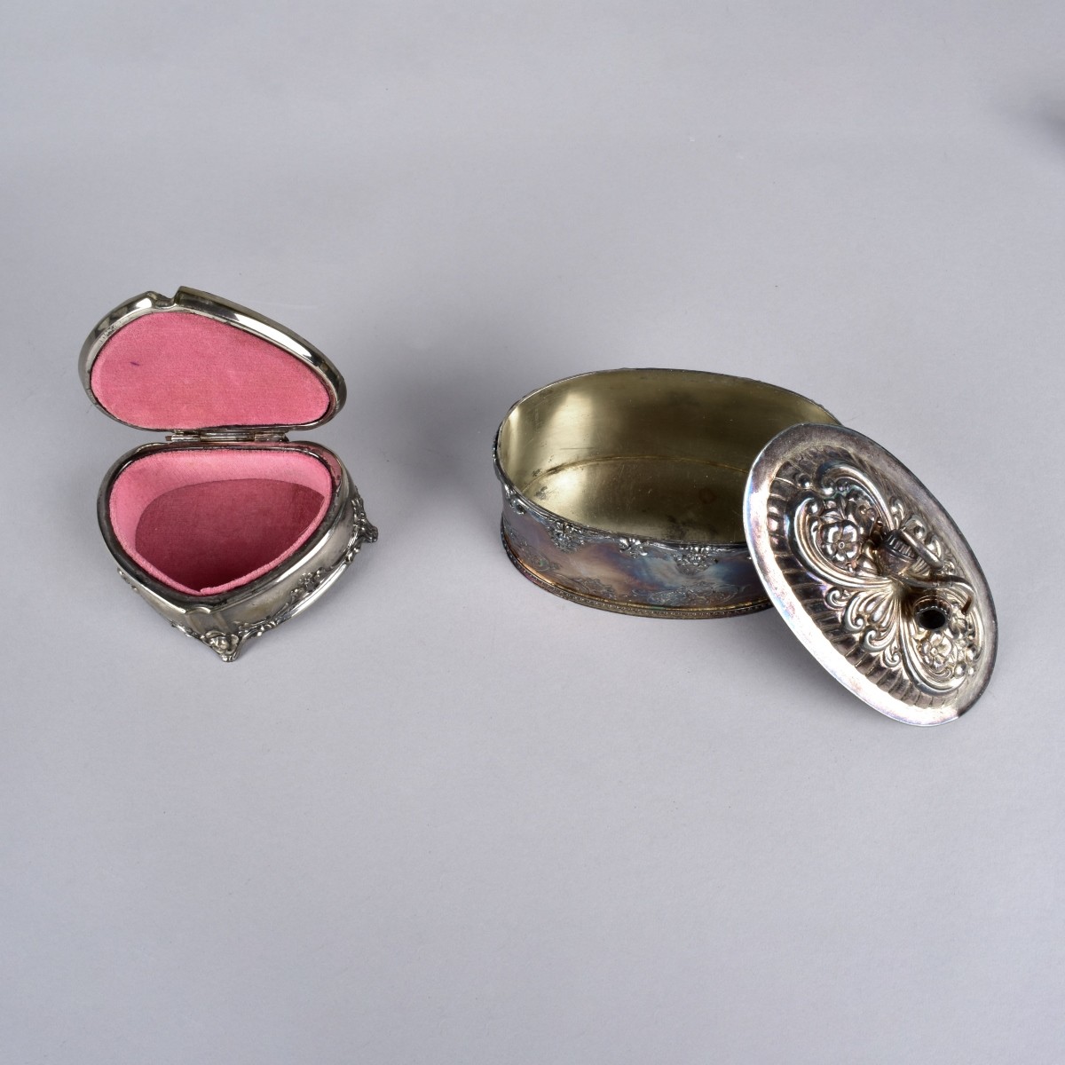 Seven Silver Plate Vanity Items