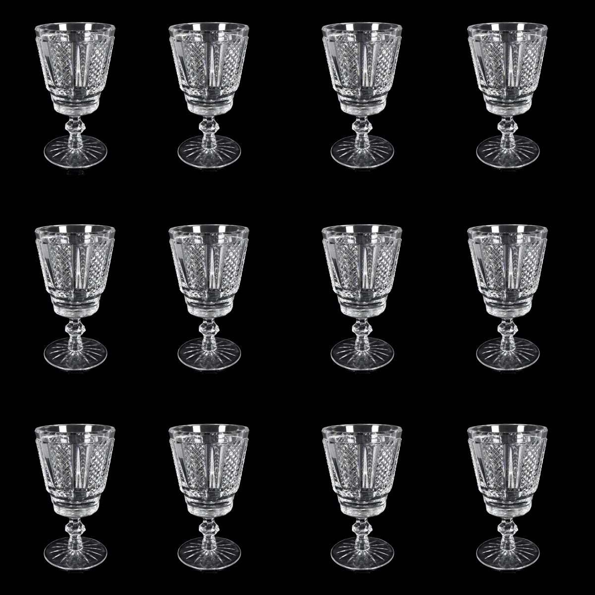 Twelve Waterford "Hibernia" Water Goblets