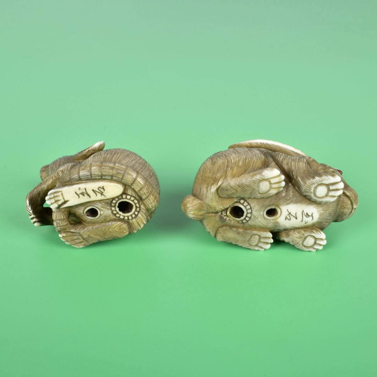 Two Antique Japanese Netsuke Figurines