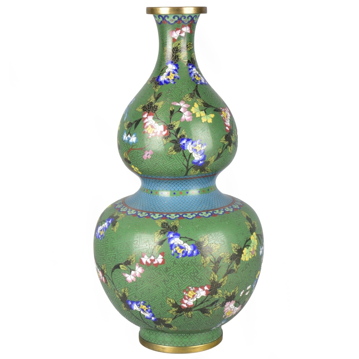 Chinese Cloisonne Enamel Double Gourd Vase