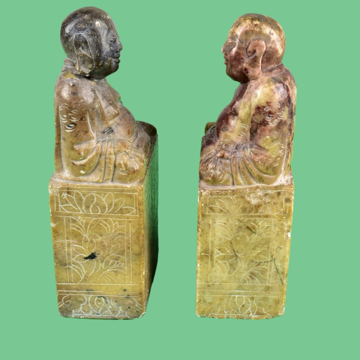 Pair of Chinese Buddha Figurines