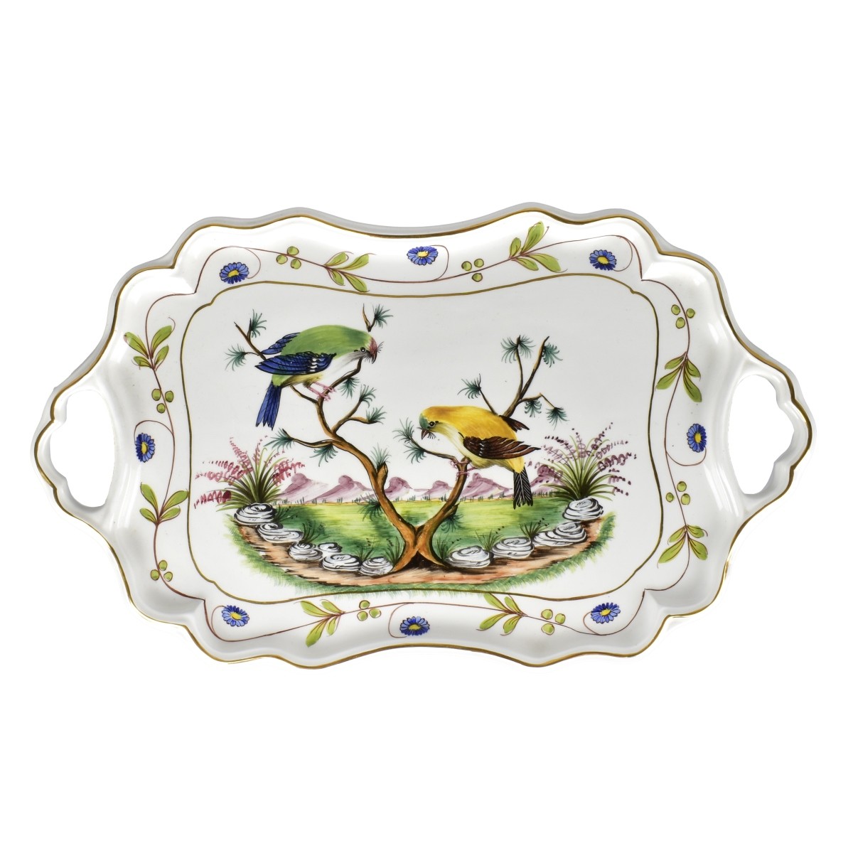 Tiffany & Co. Porcelain Tray and Cachepot