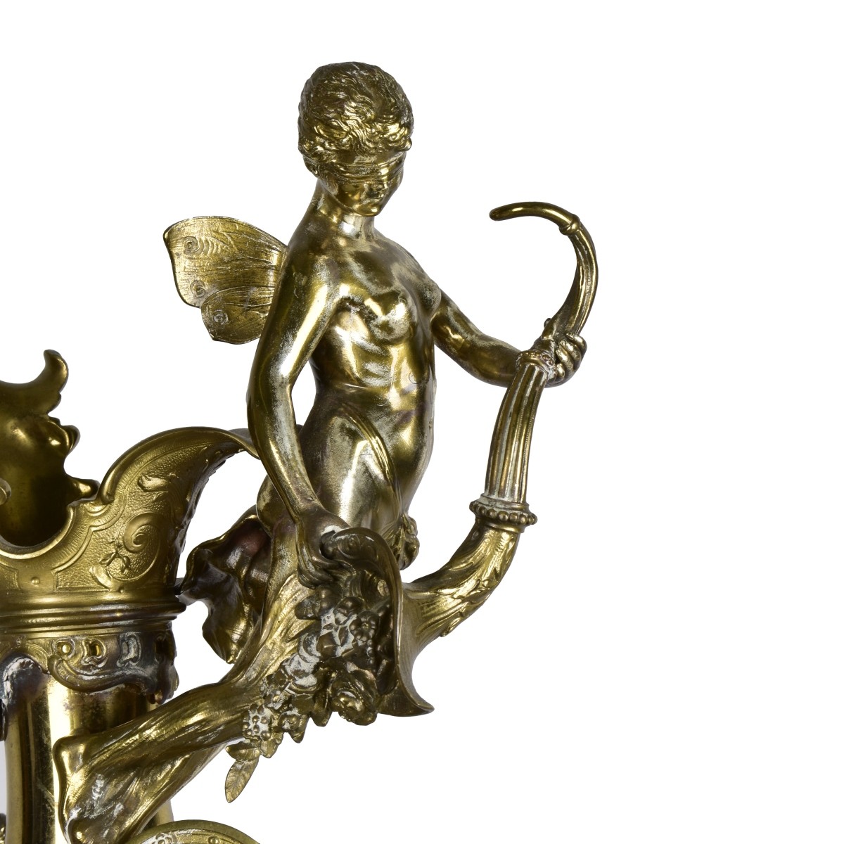 Large Brass Victorian Figural Ewer
