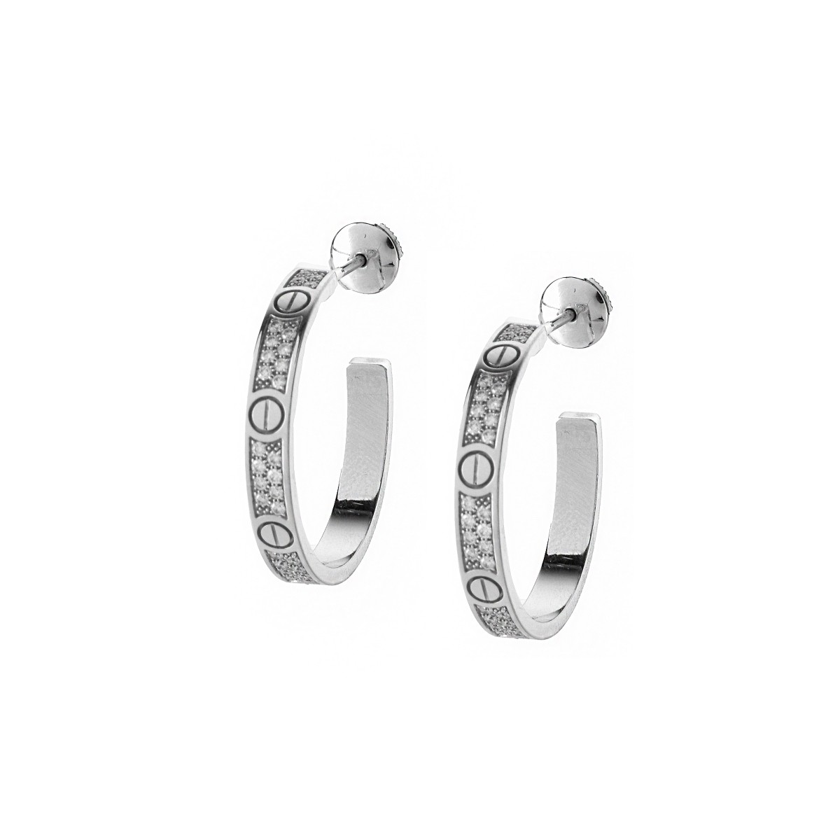 Cartier Diamond and 18K Earrings