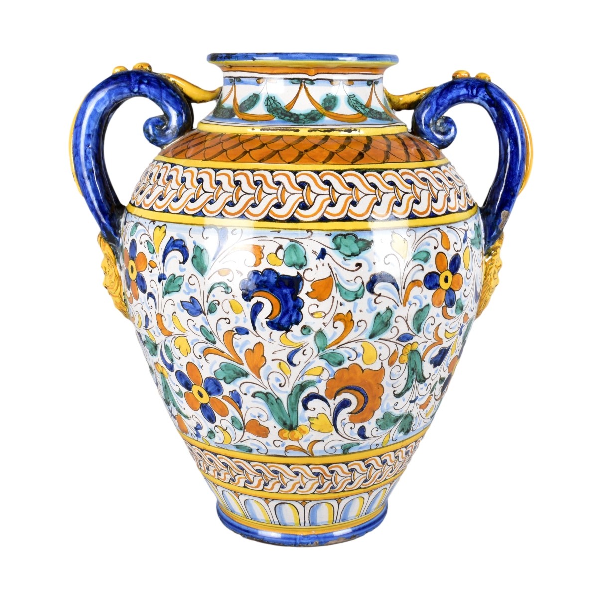 Antique Italian Majolica Pottery Jar