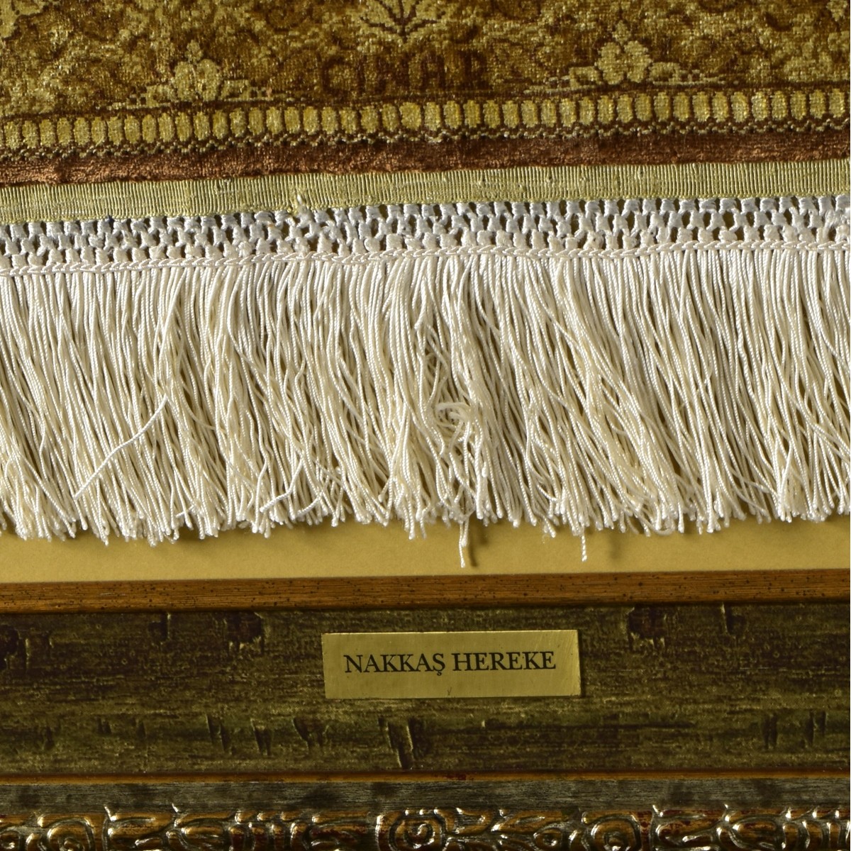 Turkish Hereke Silk Rug Framed