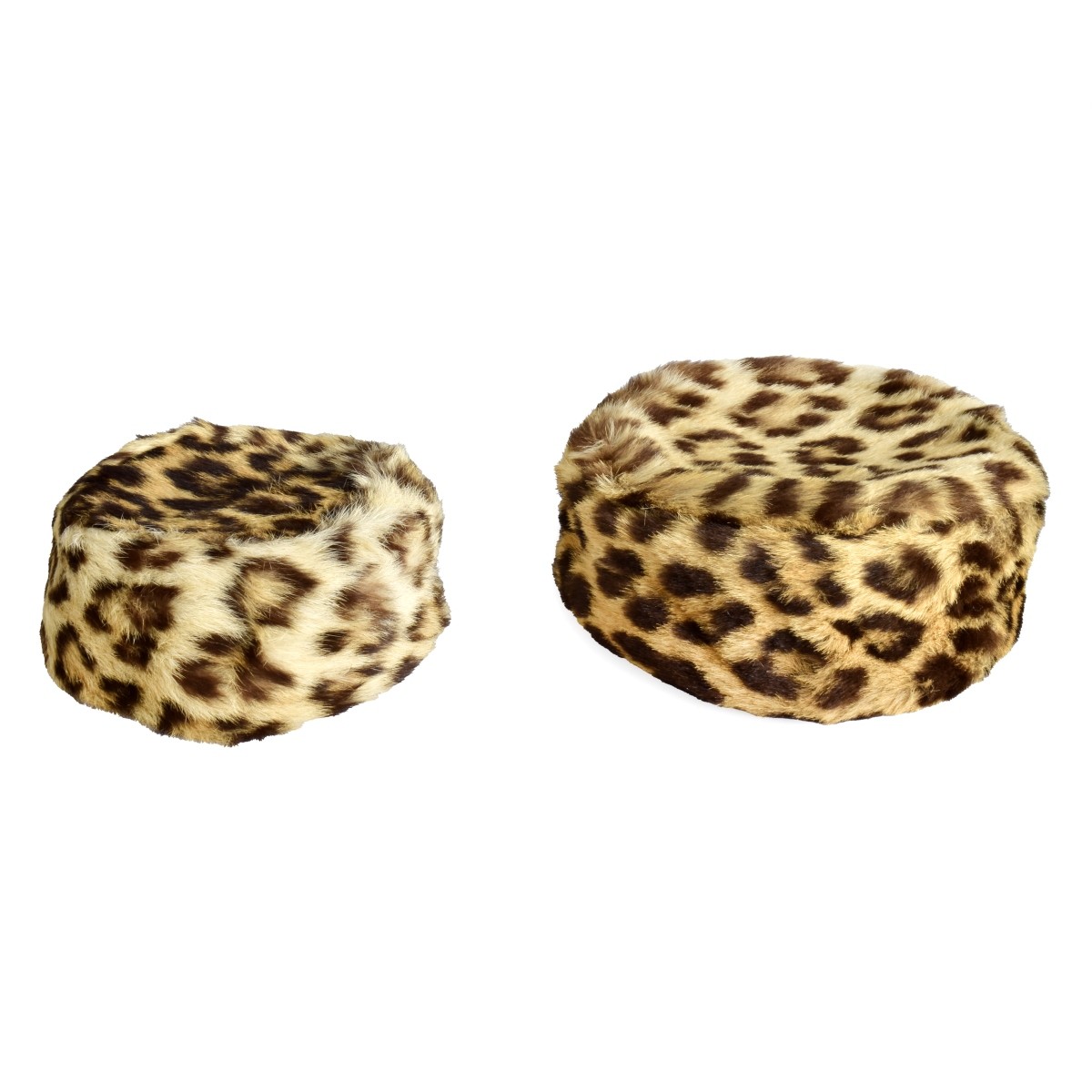 Two Genuine Leopard Skin Hats